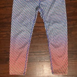 ATHLETA Sonar Ombré Capris Crop Leggings Sz S
